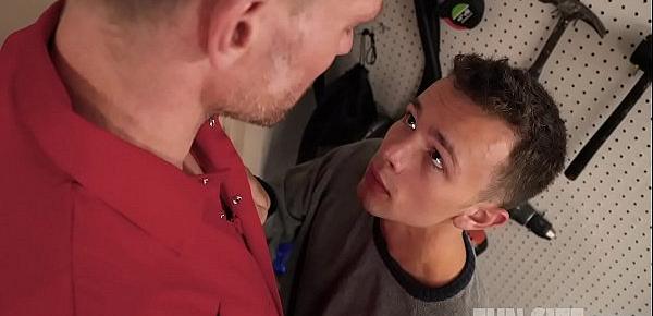  FunSizeBoys - Tiny twink fucked after being seduced by tall handyman